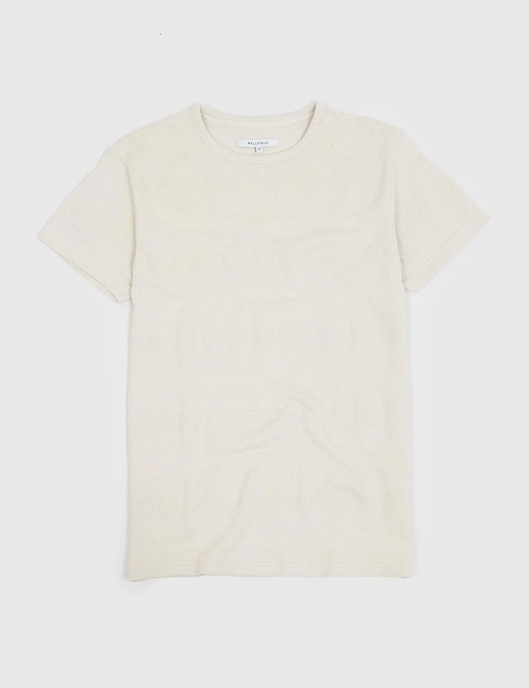 Bellfield Sandalwood Jacquard T-Shirt - Stone