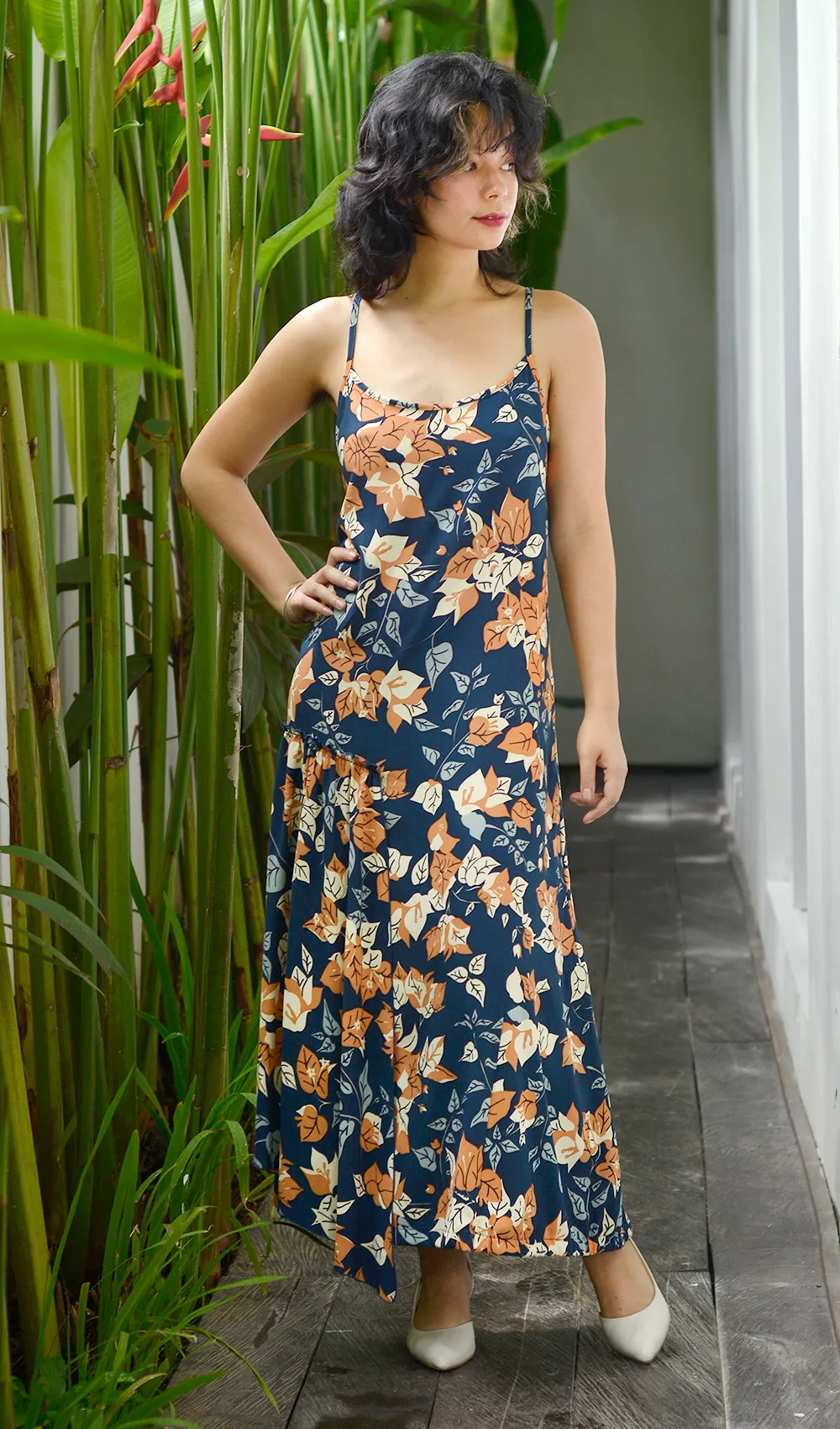 Bougainvillea Navy Spice Panel Dress, 2 sizes