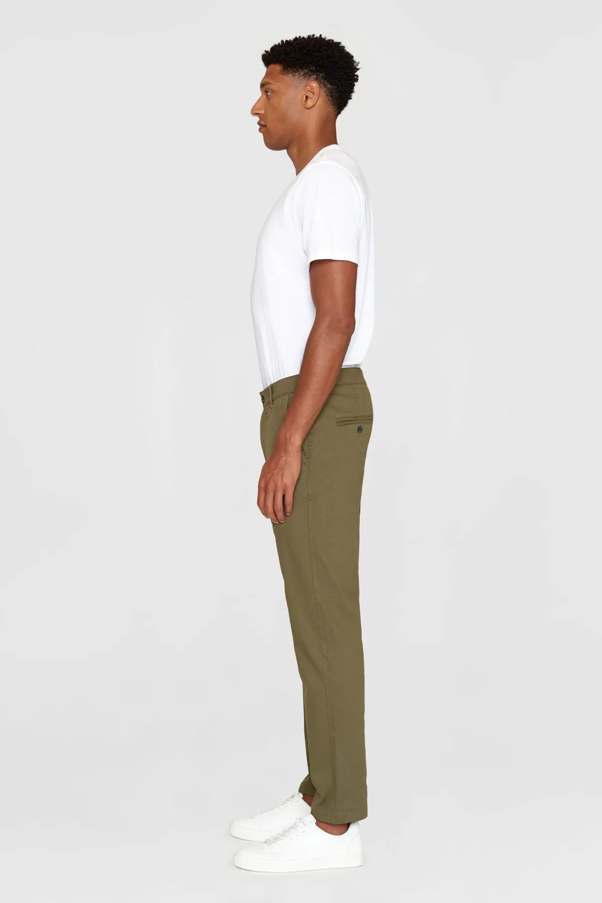 Burned Olive Chuck Regular Canvas Pants Knowledge Cotton Apparel