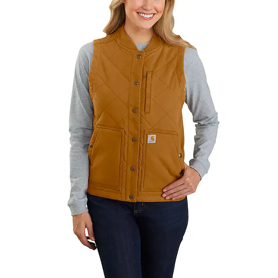 Carhartt Women's Rugged Flex Relaxed Fit Canvas Insulated RIB Collar Vests