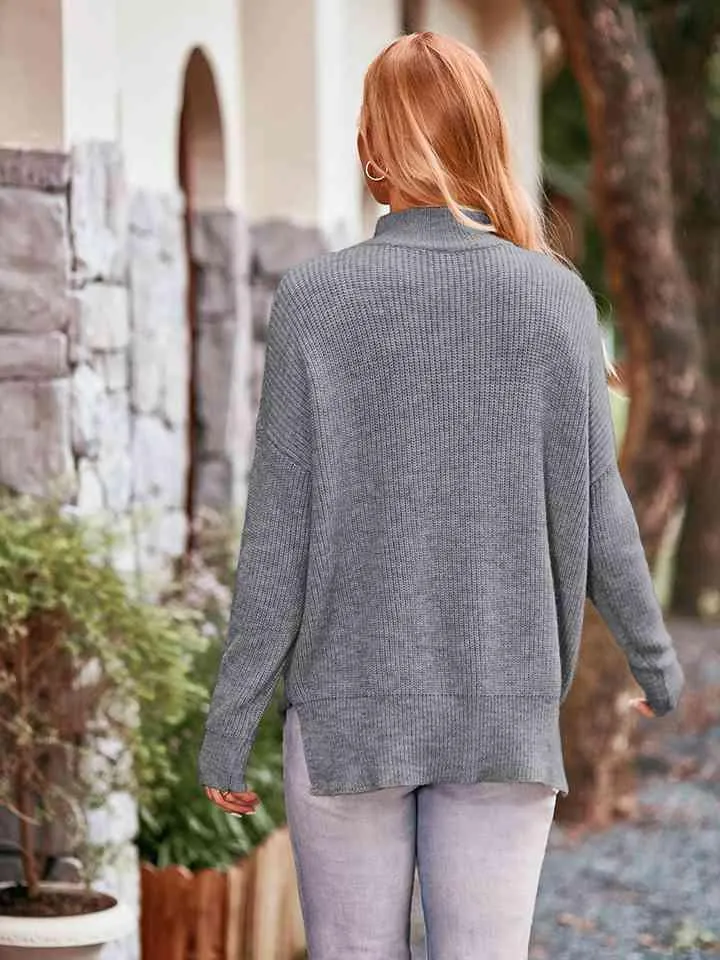 Cozy Chic Mock Neck Pullover Sweater