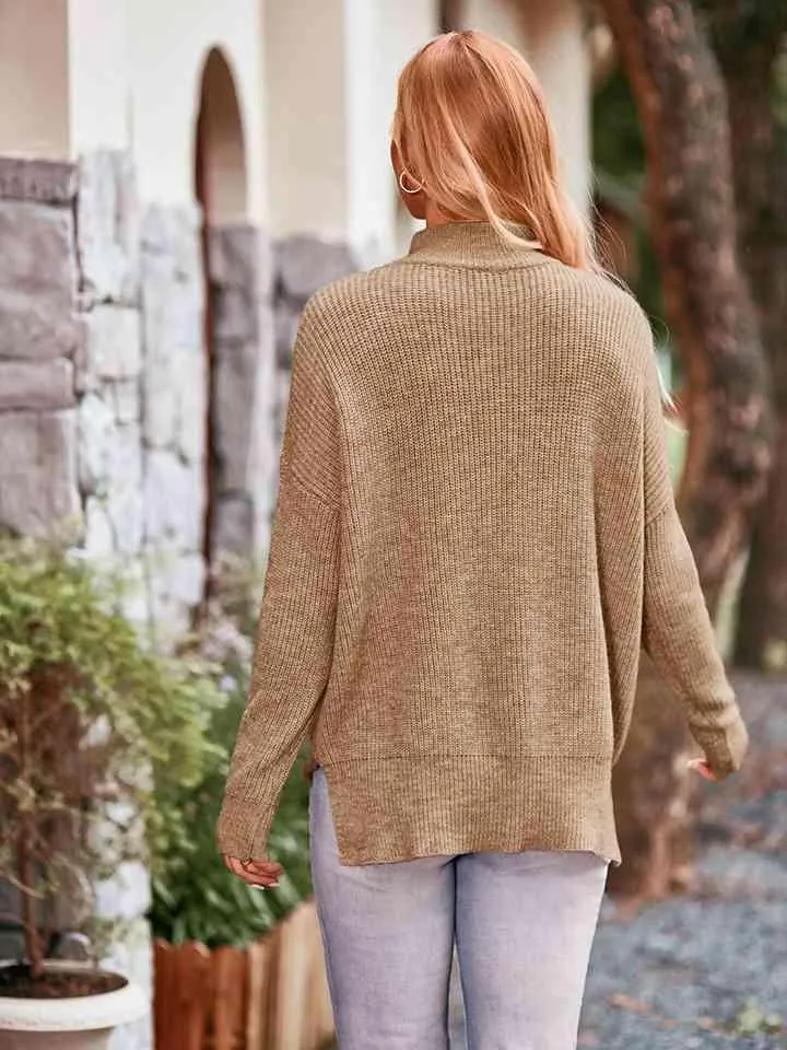 Cozy Chic Mock Neck Pullover Sweater