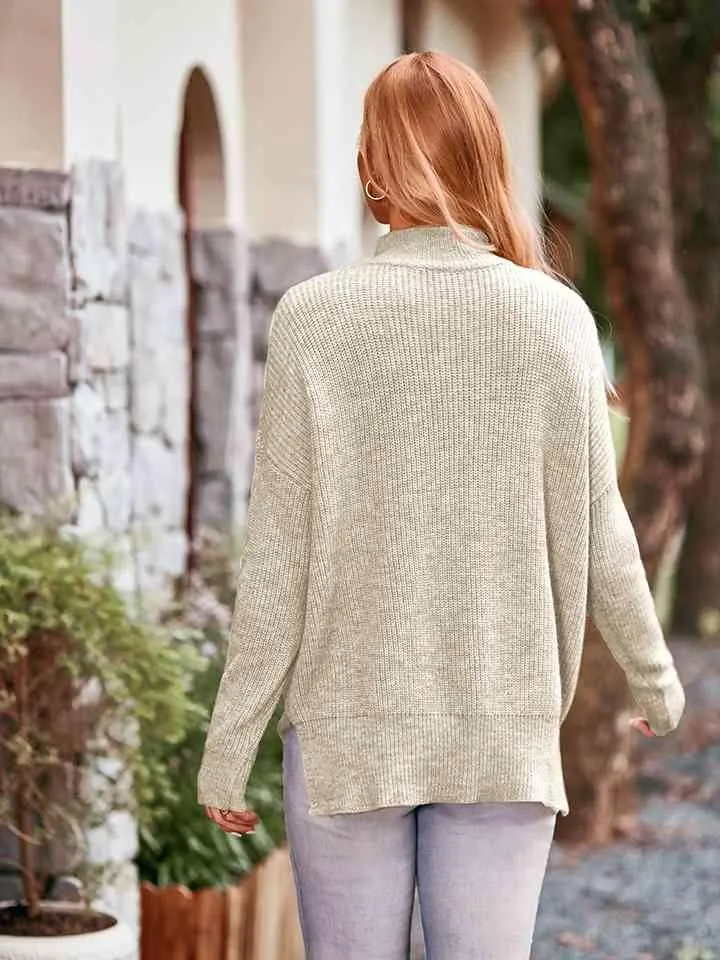 Cozy Chic Mock Neck Pullover Sweater