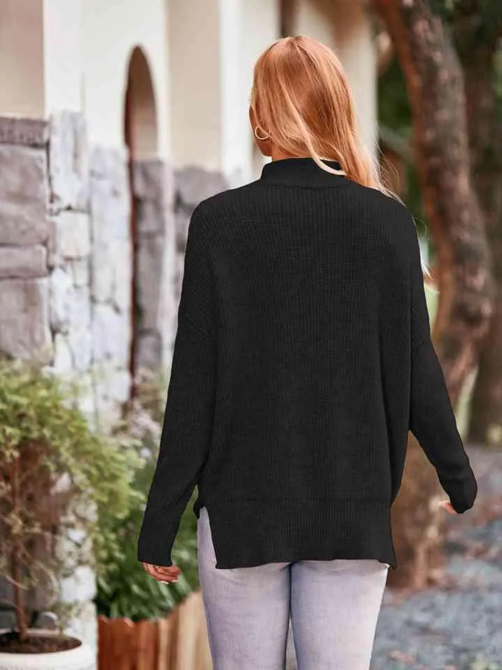 Cozy Chic Mock Neck Pullover Sweater