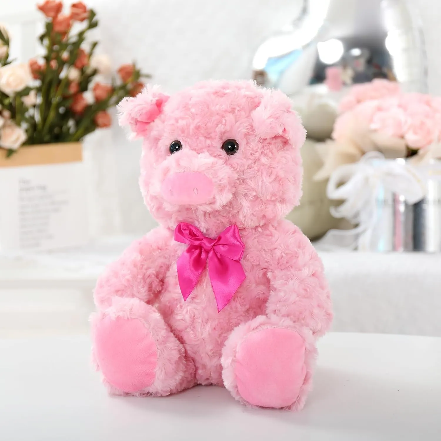 Cute Pig Plush Toy, Pink, 12 Inches