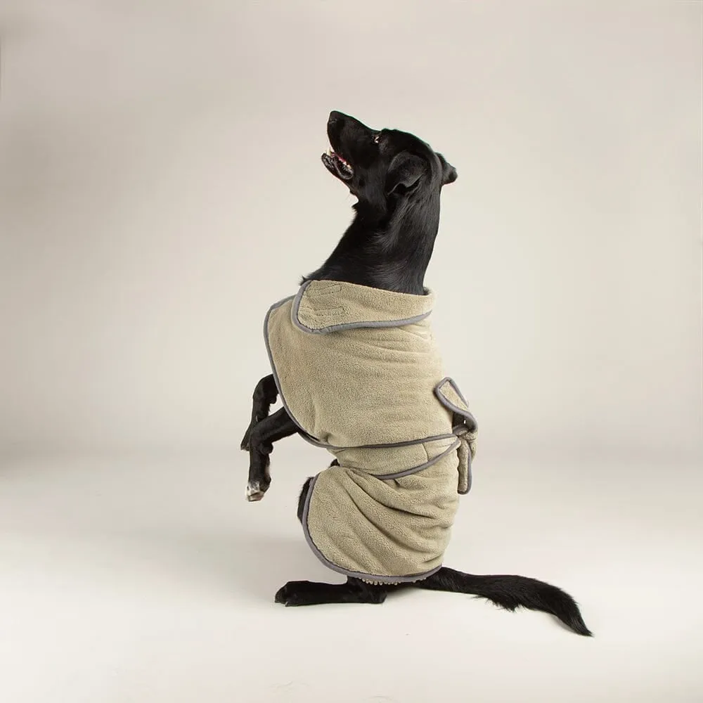 Expedition Deluxe Noodle & Microfibre Dog Drying Coat - Khaki Green