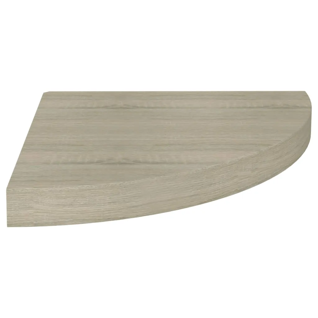 Floating Corner Shelves 2 pcs Oak 35x35x3.8 cm MDF