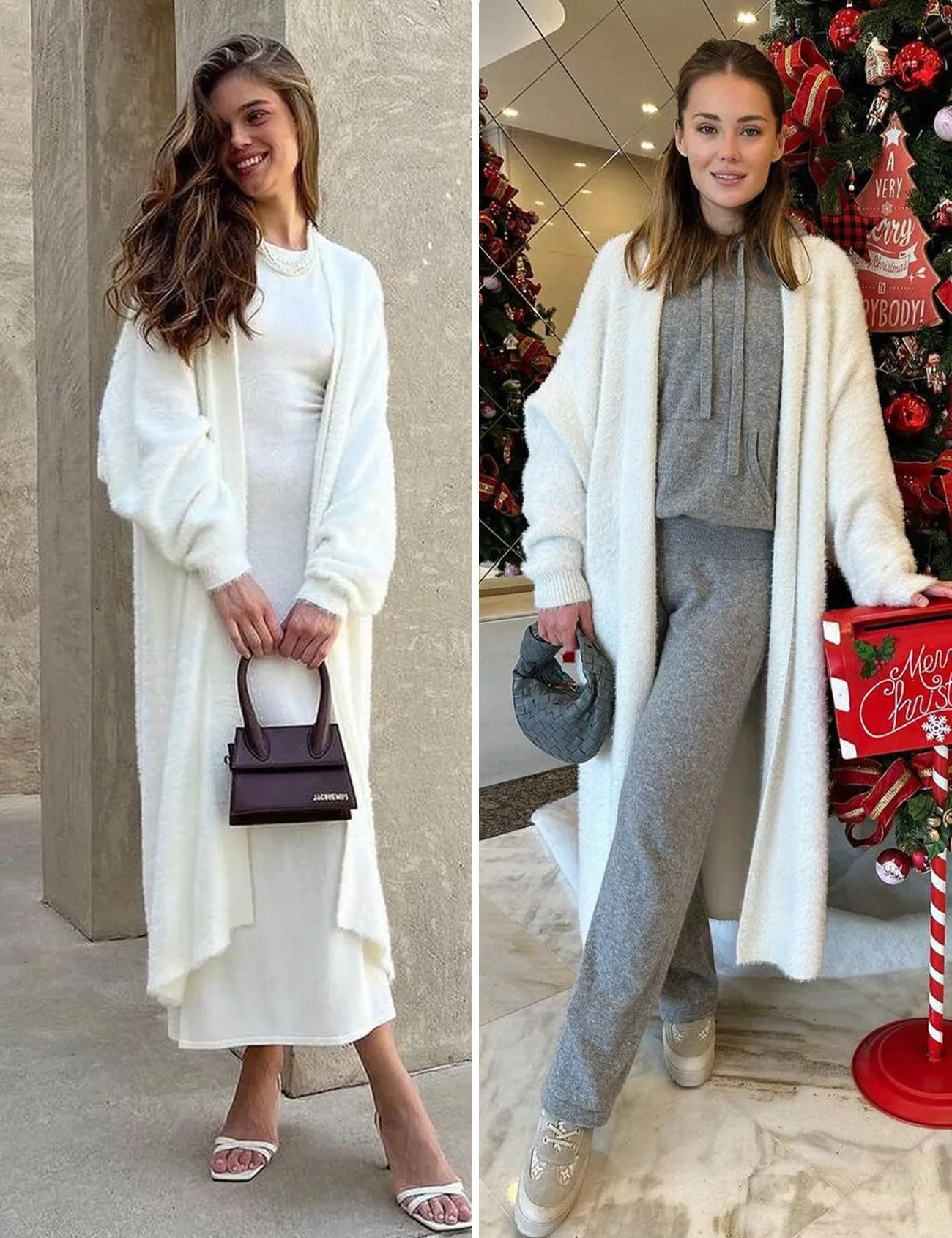 Fuzzy Long Sleeves Robe Cardigan