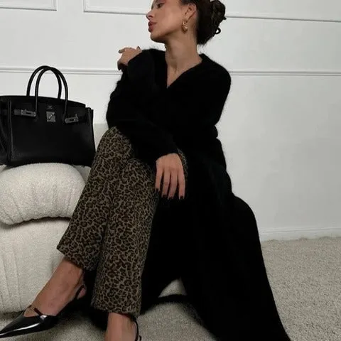 Fuzzy Long Sleeves Robe Cardigan
