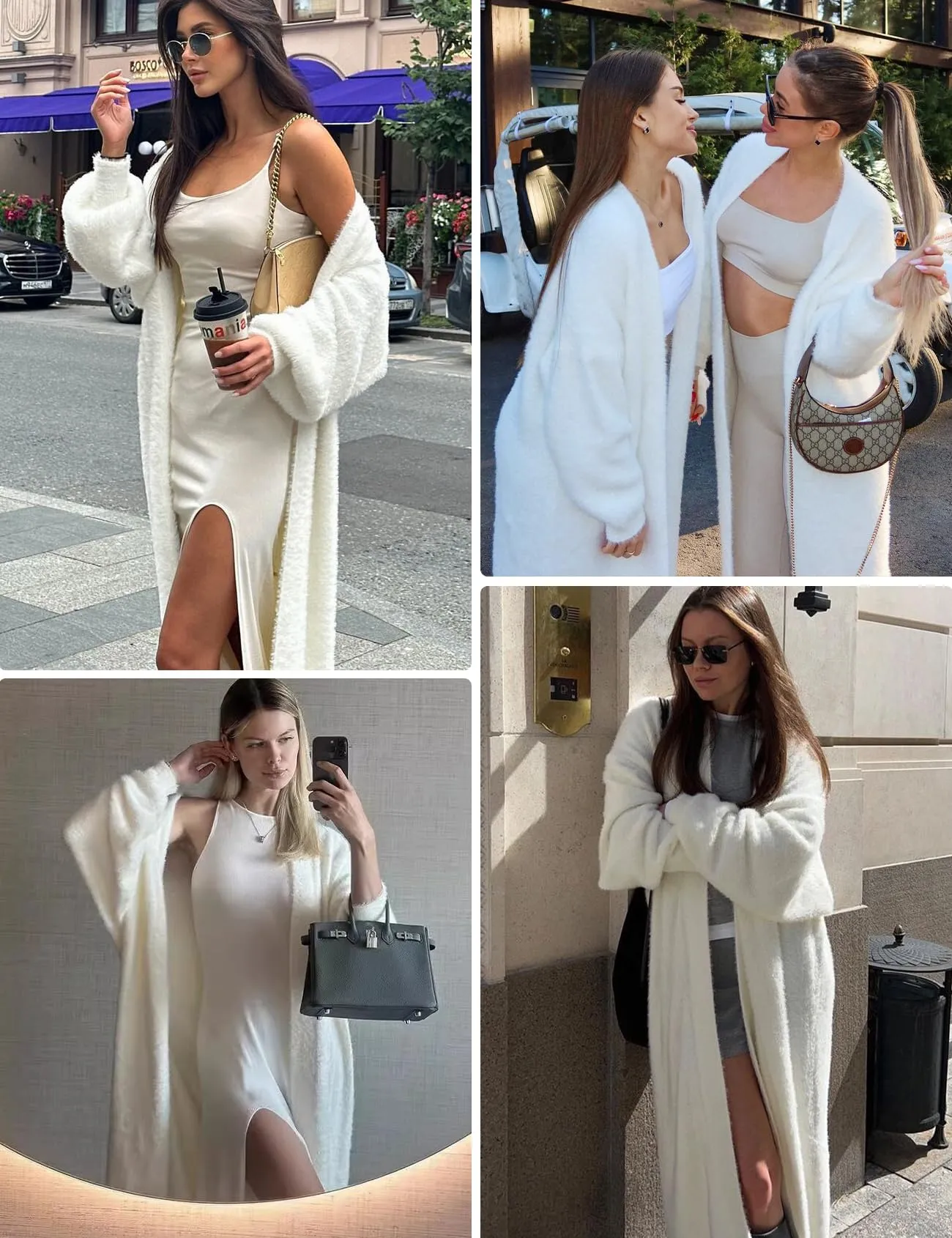 Fuzzy Long Sleeves Robe Cardigan