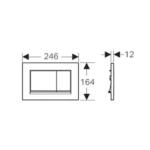 Geberit Sigma 30 Actuator Dual Flush Plate Matte Chrome