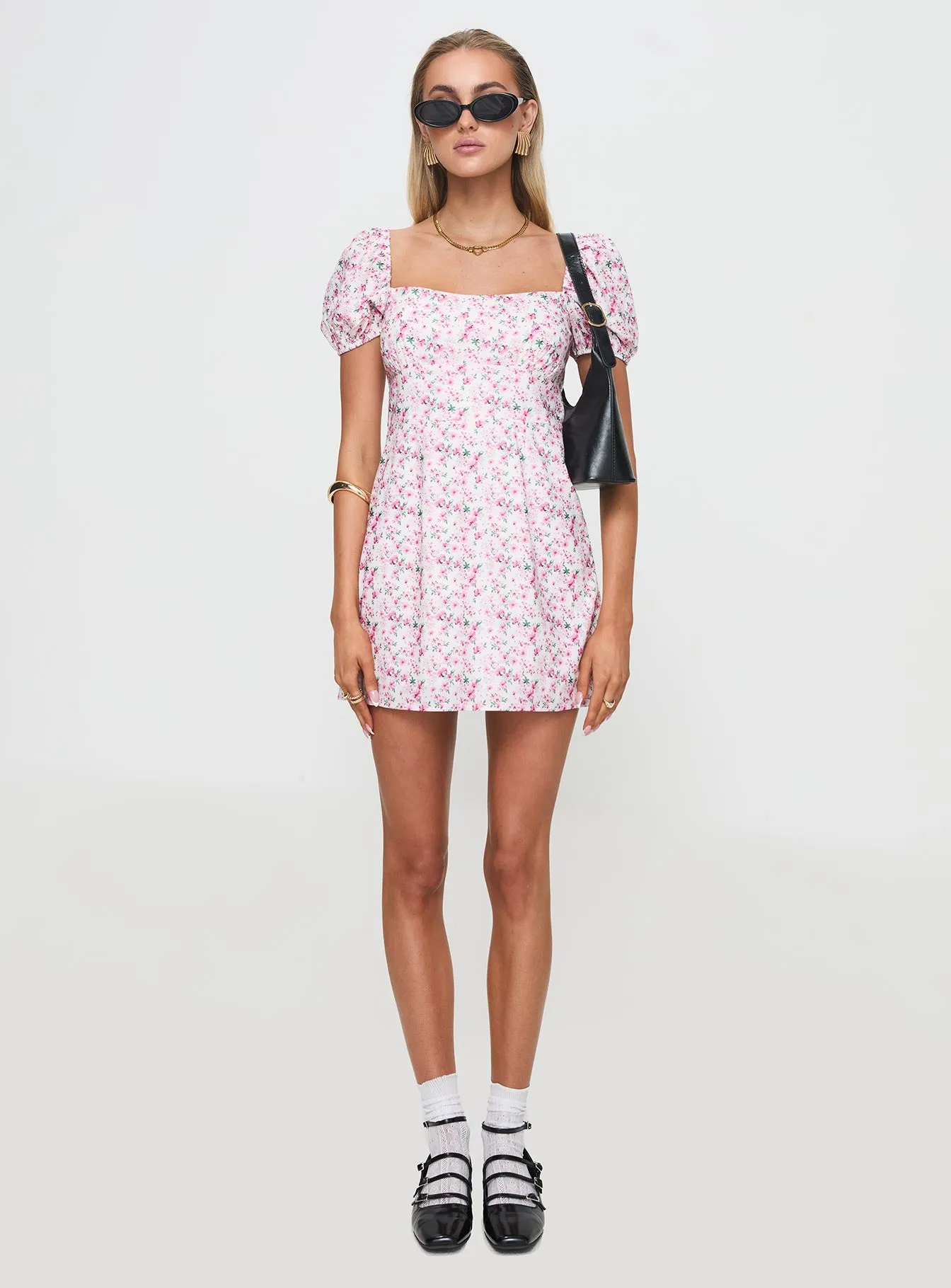 Hollen Mini Dress White Floral