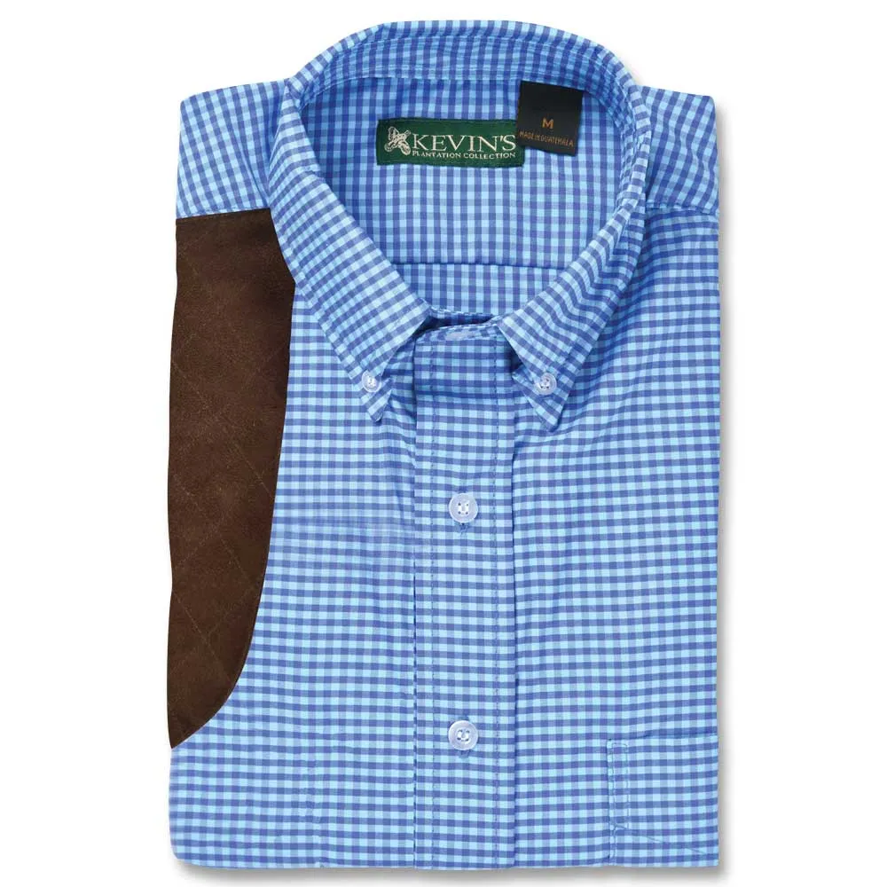 Kevin's Performance Blue/Aqua Gingham Short Sleeve Right Hand Shooting Shirt