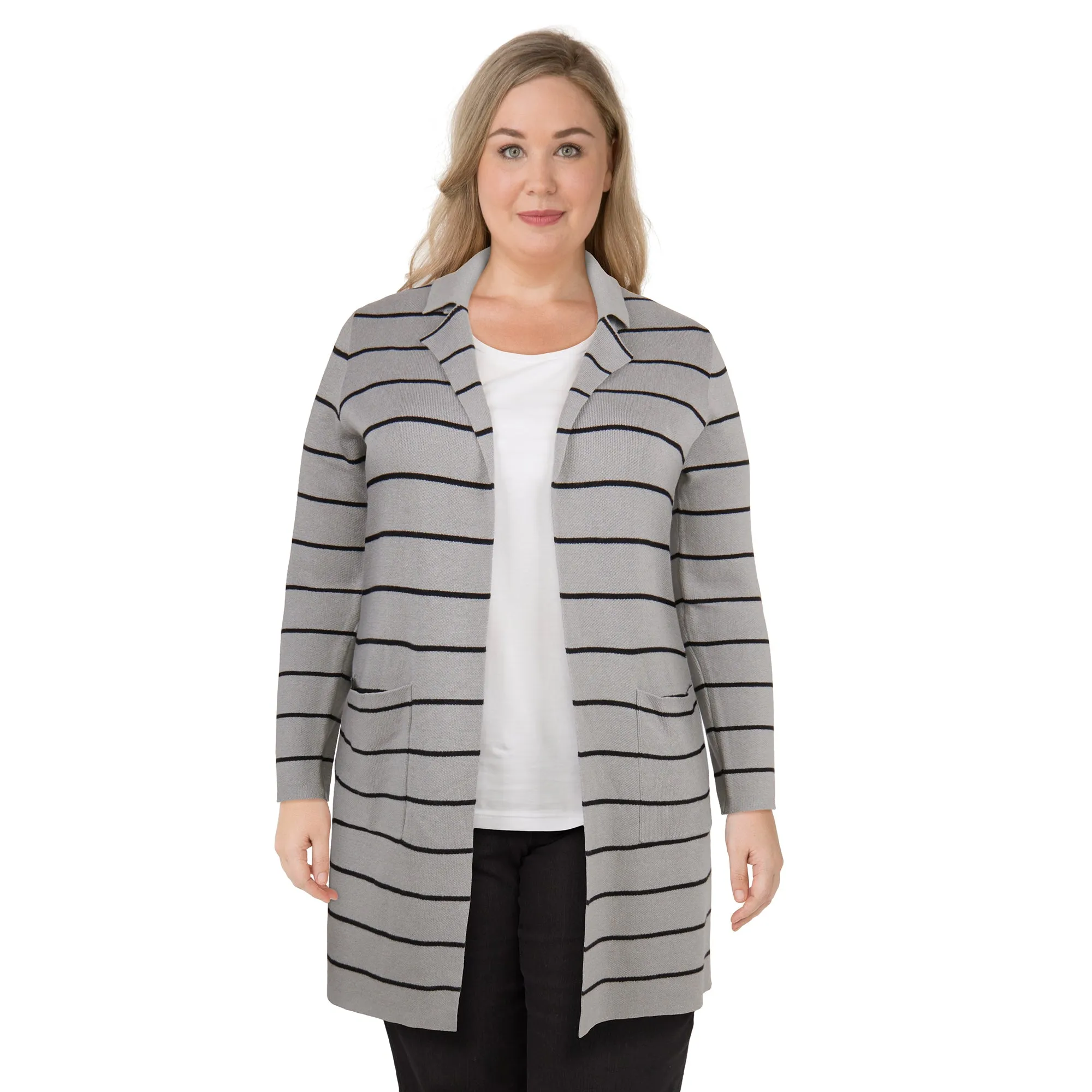 lily morgan Women's Striped Cardigan