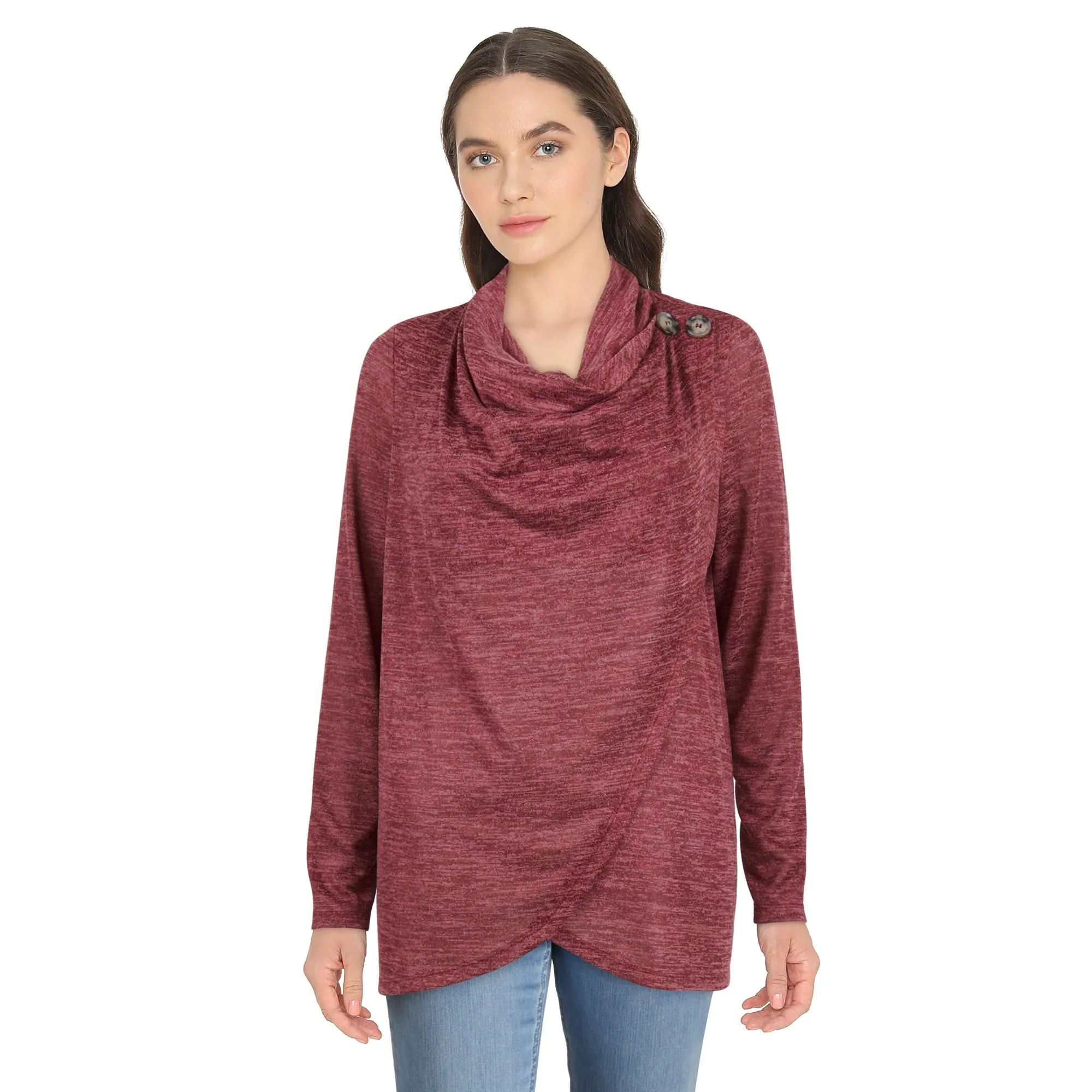 lily morgan Women's Top with Crossover Detail