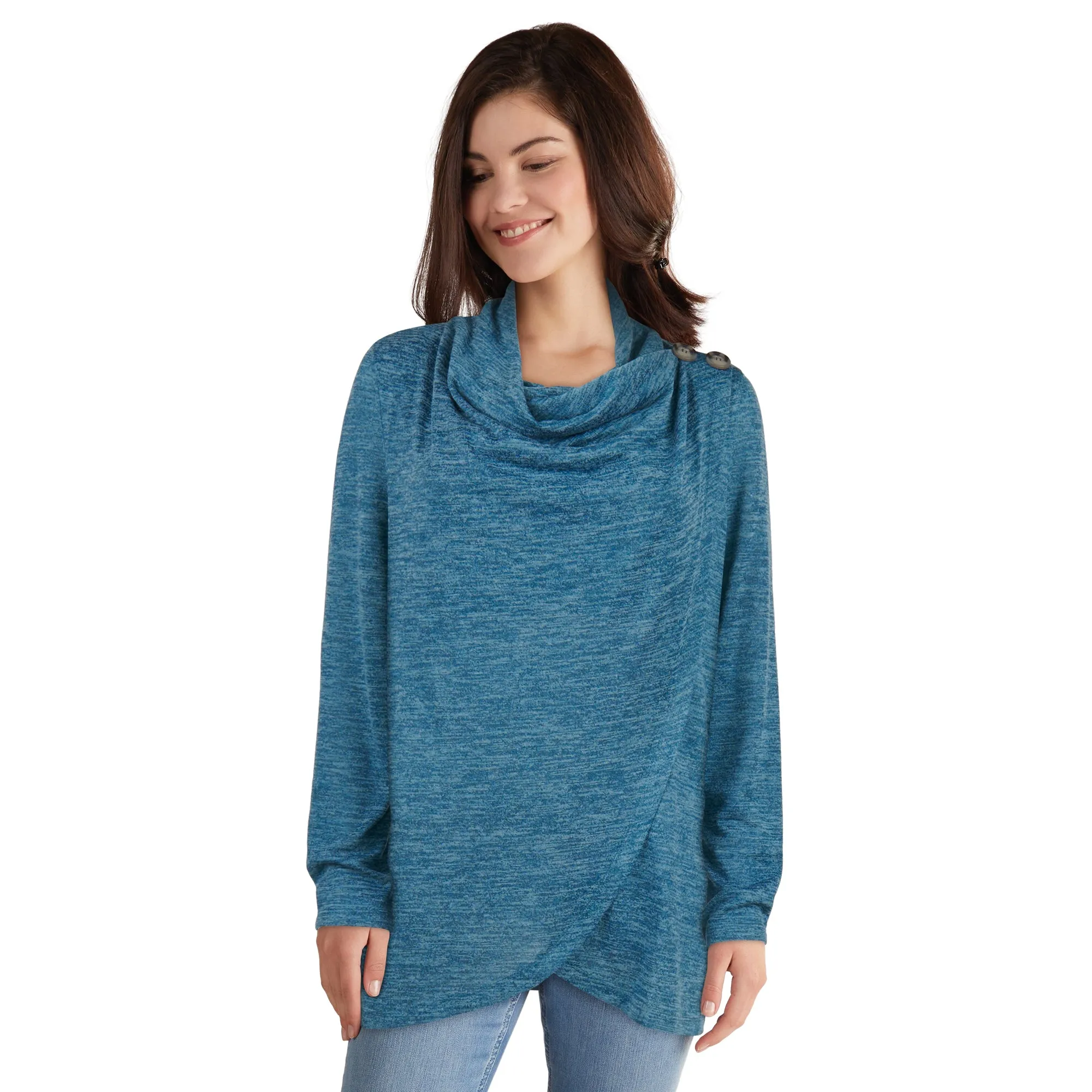 lily morgan Women's Top with Crossover Detail