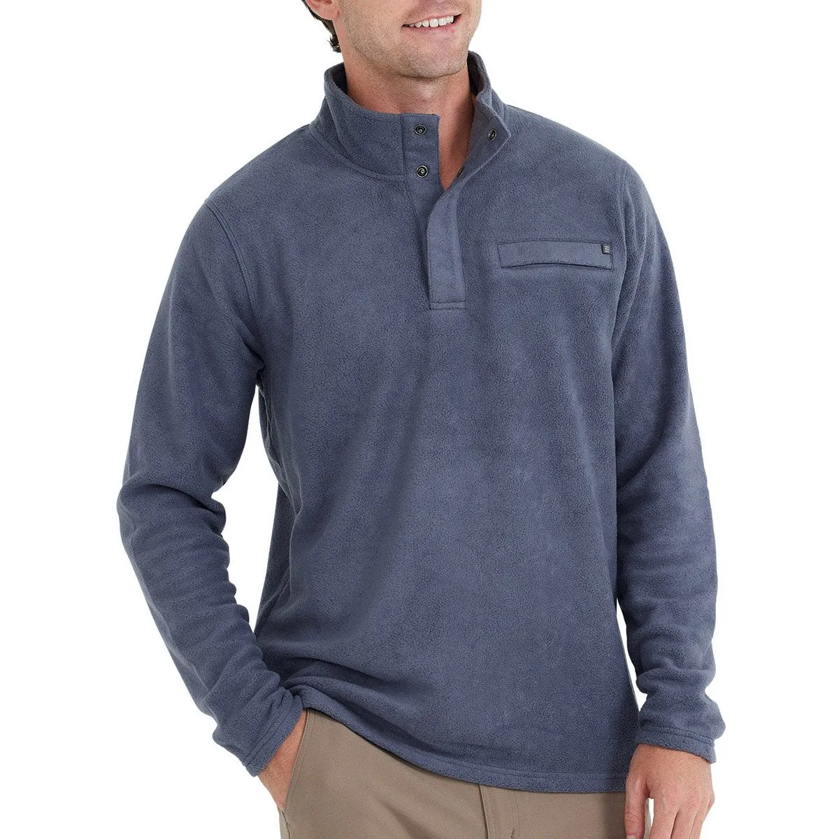 Men's Bamboo Polar Fleece Snap Pullover
