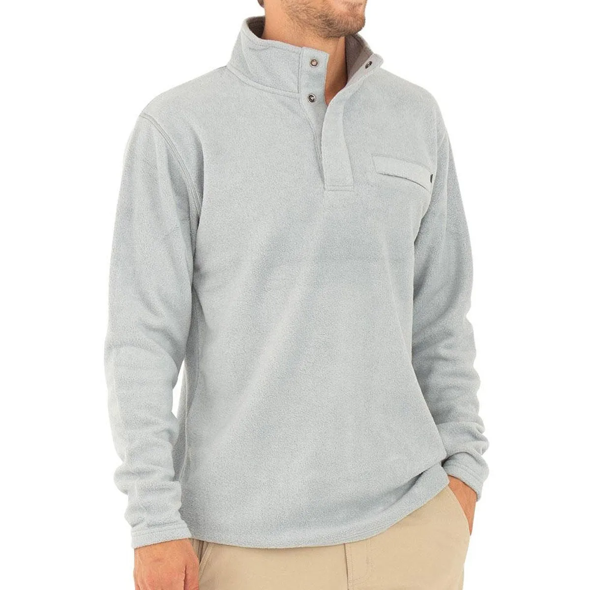 Men's Bamboo Polar Fleece Snap Pullover