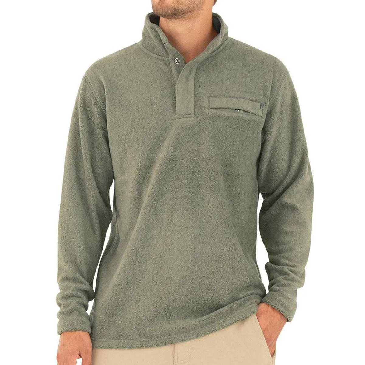 Men's Bamboo Polar Fleece Snap Pullover