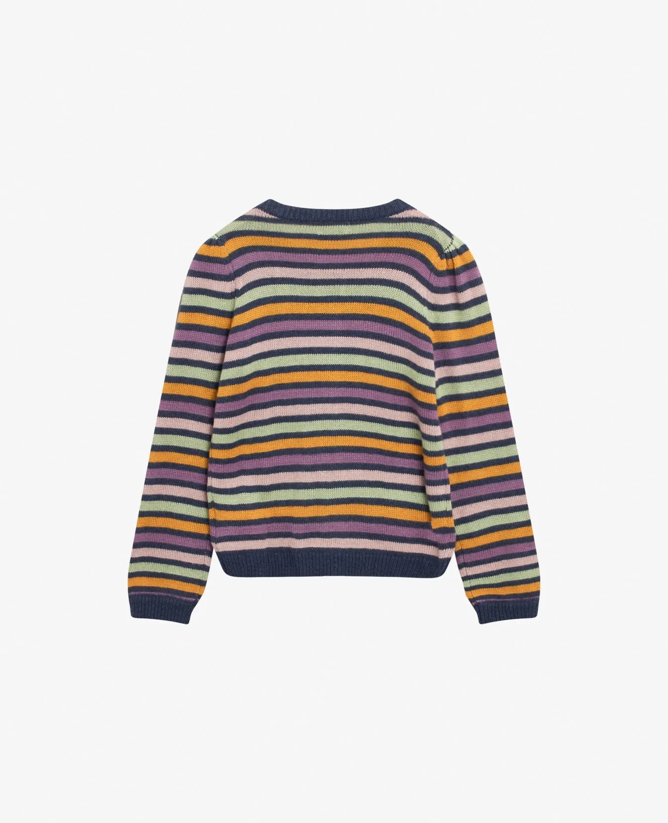 MINI FULL STRIPED WOOL CARDIGAN