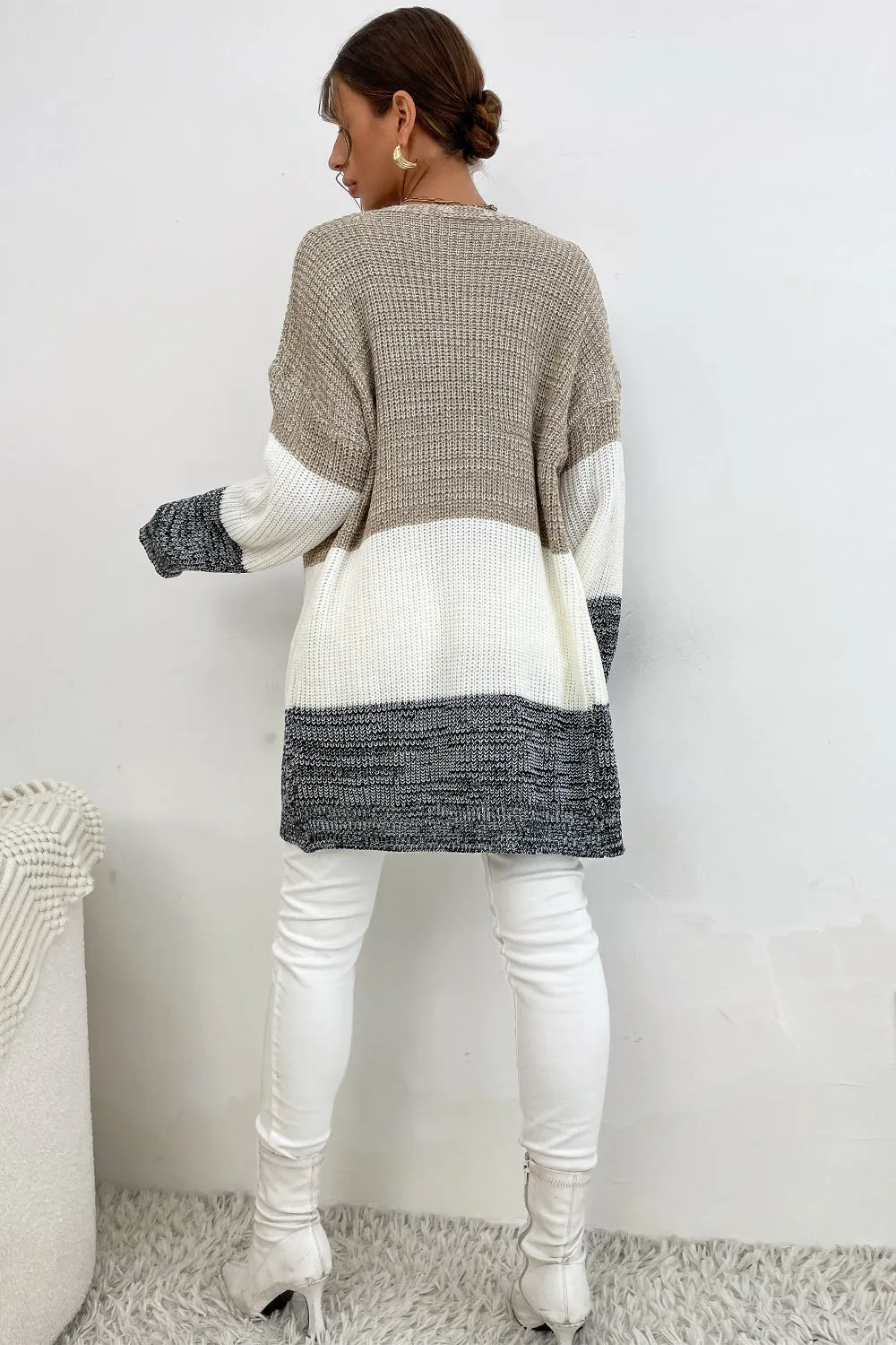Natural Beauty Color Block Cardigan