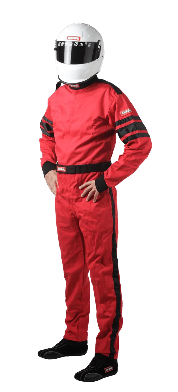 RaceQuip One Piece Single Layer Fire Suit - Red - 2XL - 110017
