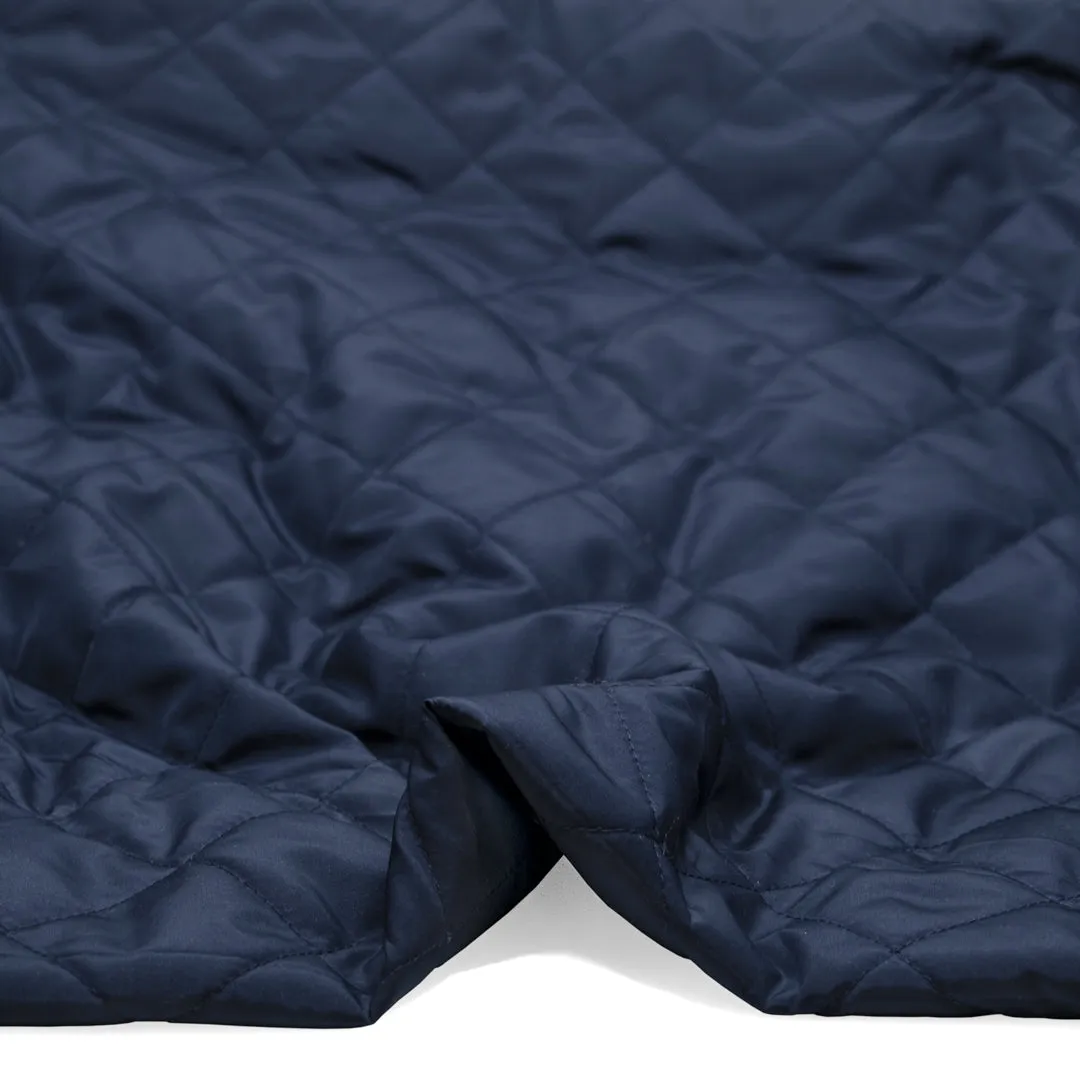 Remnant - 1.2m - Deadstock Lightweight Quilted Lining - Navy
