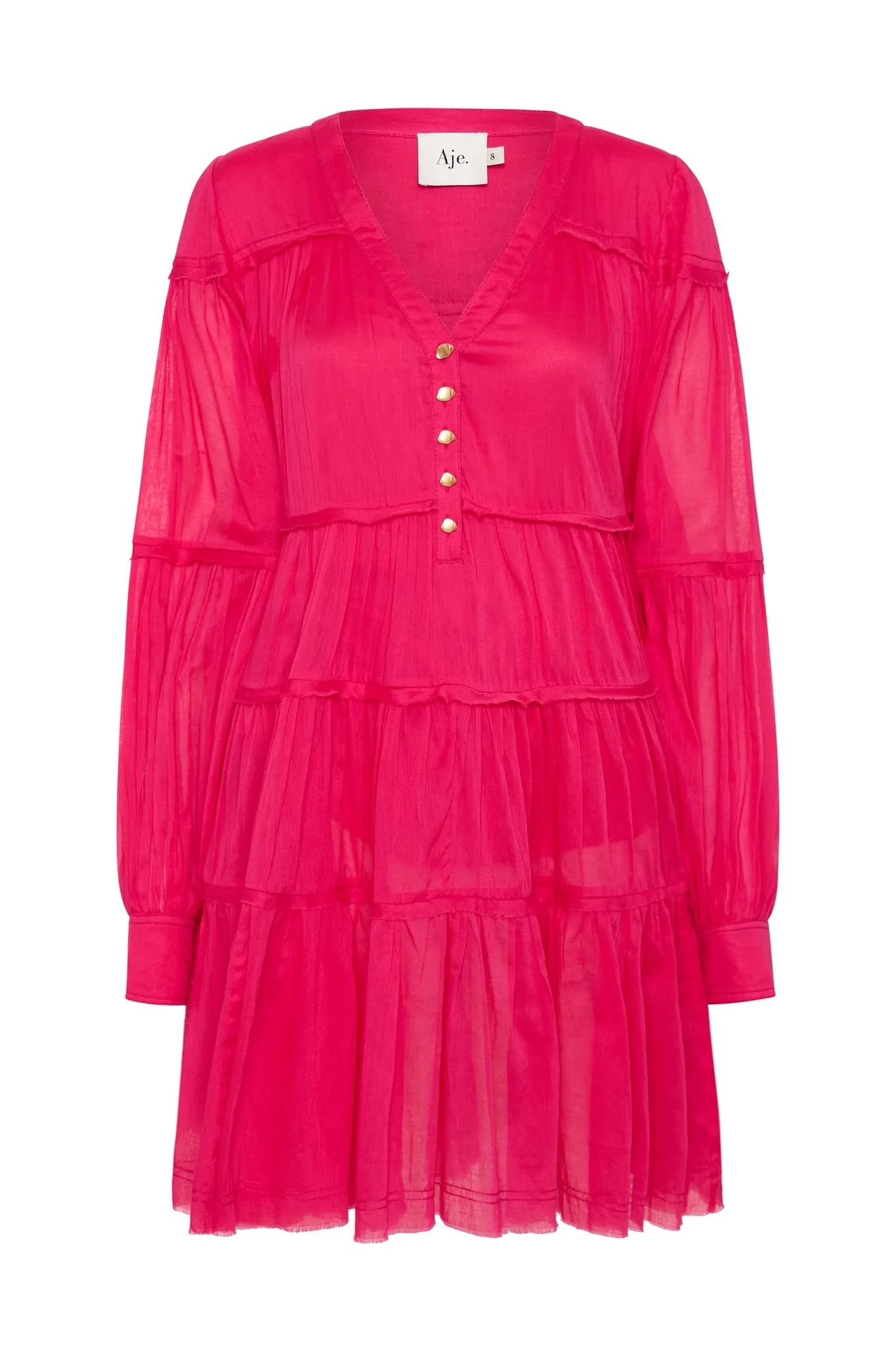 Sally Tiered Plunge Mini Dress
