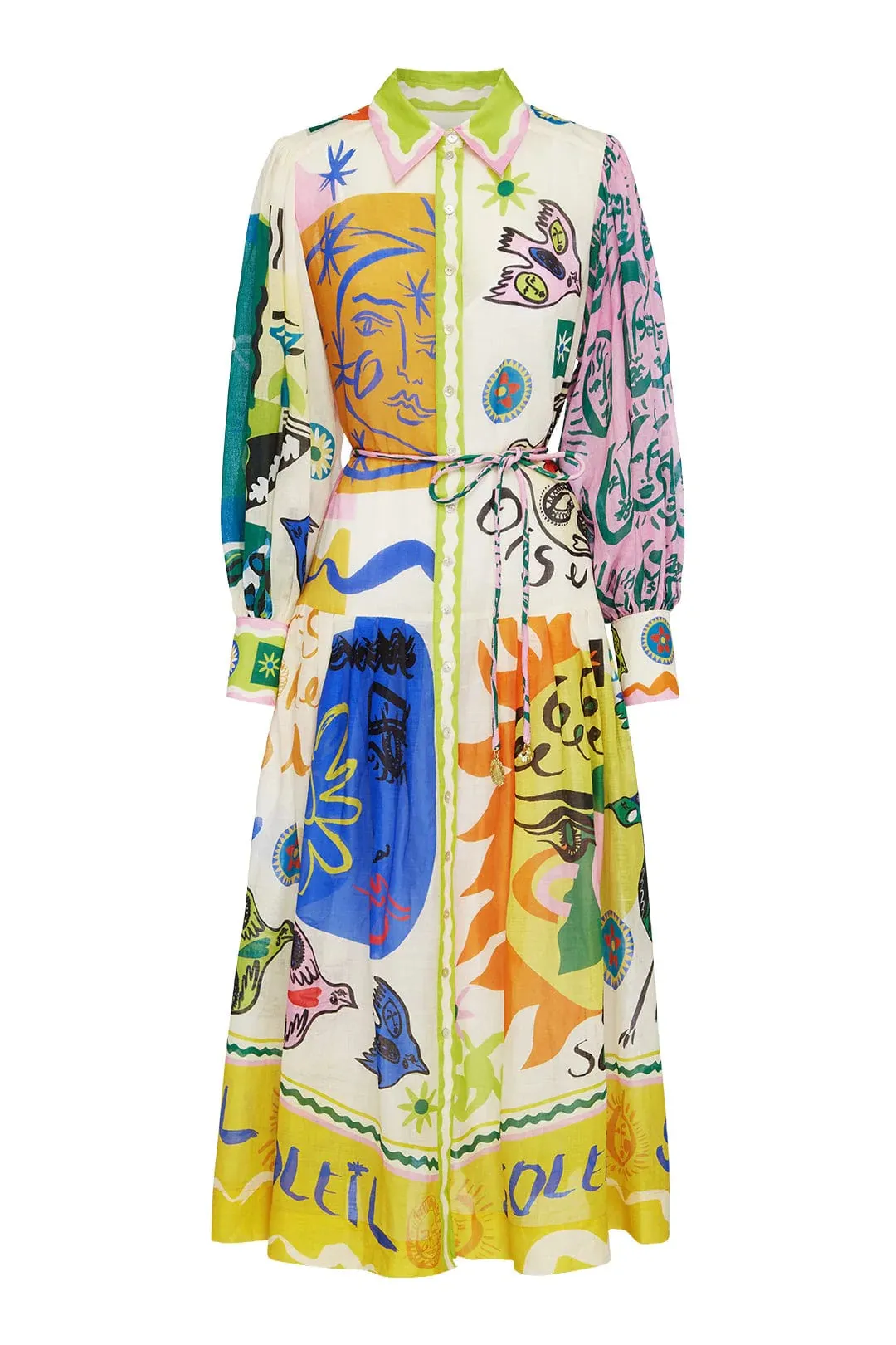 Soleil Patchwork Shirtdress
