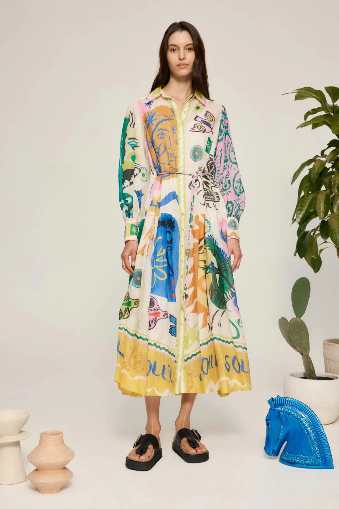 Soleil Patchwork Shirtdress