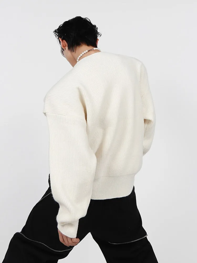 Star Buckle Shoulder Sweater