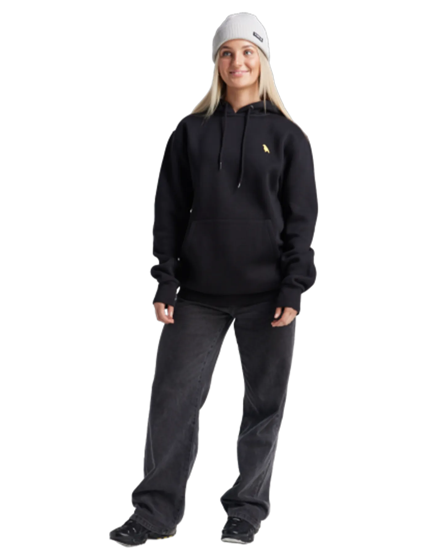 Yuki Threads Relaxed Old Mate Hoodie - Black
